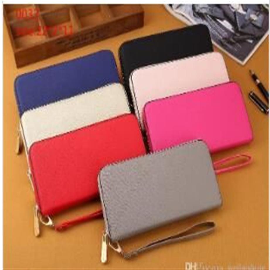 new famous fashion single zipper cheap women pu M leather wallet lady ladies woman long purse whole2452