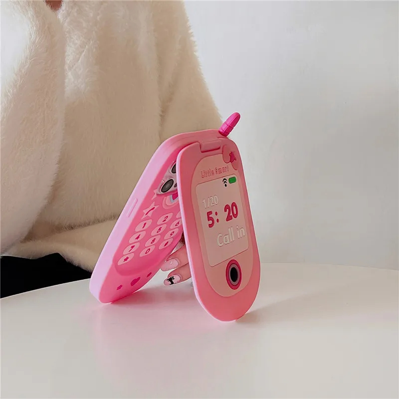 INSガールミラーフィルムIPHON 15 15 13 12 14 Pro Max I11 15Pro 13Pro 13Pro Pink Soft Siliconeかわいい3D電話カバーケースギフト