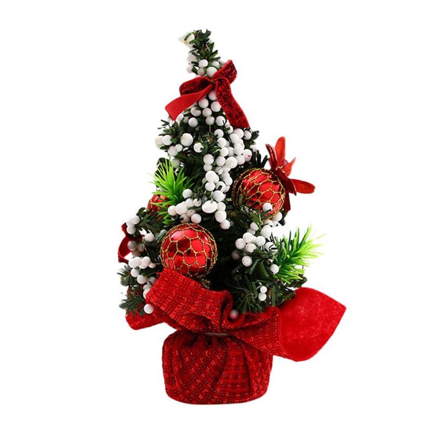 Feliz árbol de Navidad dormitorio escritorio decoración juguete muñeca regalo Oficina hogar niños Aug30 fábrica profesional Drop 245u