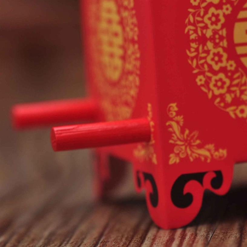 DHL 200 Stück chinesischer asiatischer Stil rot doppeltes Glück Sänfte Hochzeitsbevorzugungsbox Partygeschenk zugunsten Süßigkeitenbox310y