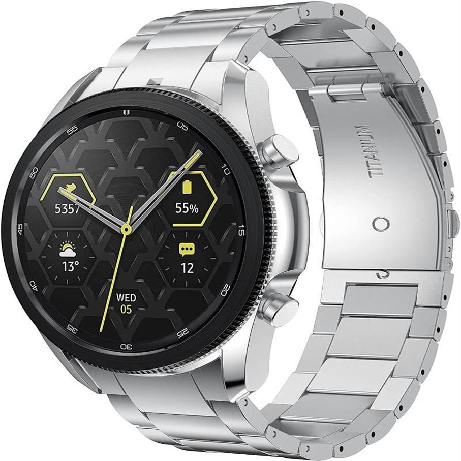 Cinturini orologi GORPIN Galaxy 4 Classic 46mm 44mm 40mm Cinturini senza spazi vuoti 20mm cinturino in metallo titanio Smartwatch Black264i