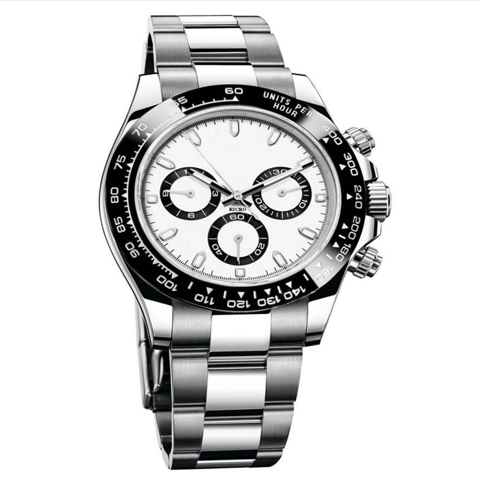 Reloj de pulsera Master Men's Sports 2813 Movimiento de cadena automático Cristal de zafiro Cuenta de cerámica Caja de acero inoxidable Hebilla plegable299Q