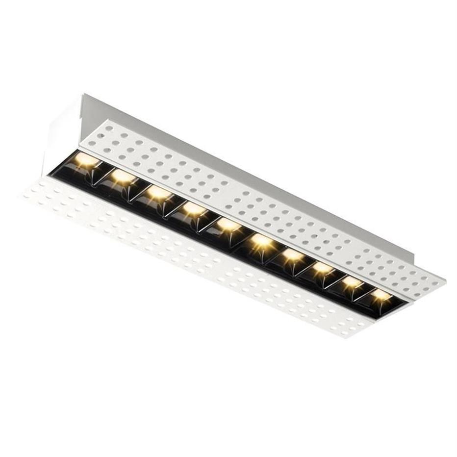 LED Randloze Lineaire Grille Spotlight Geen Hoofdverlichting Ontwerp Modern 5W 10W 20W Magnetische Ingebedde Installatie Lamp Armatuur333W