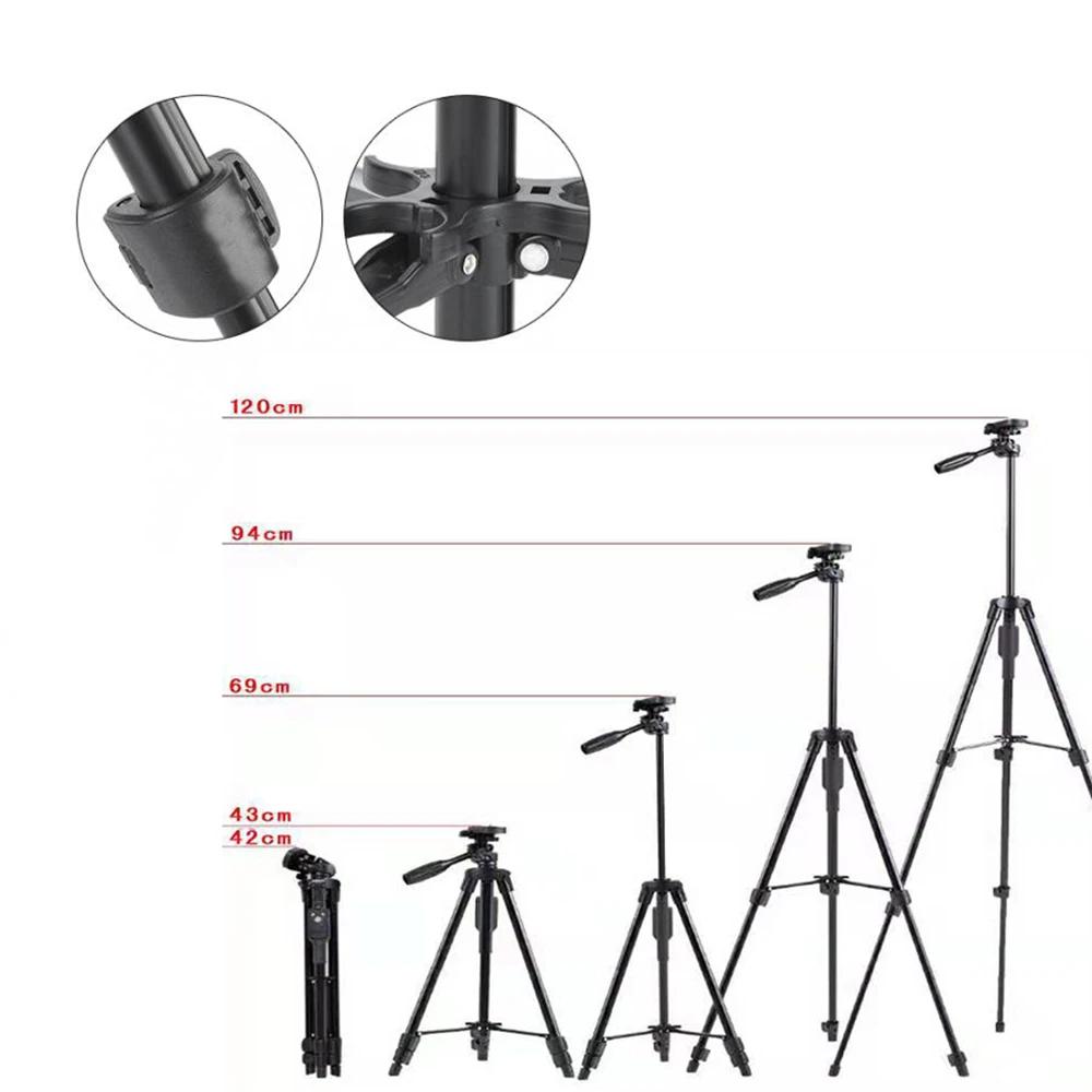 Holders Selfie Video Aluminum Tripod with 3Way Head Bluetooth Remote for Camera Phone Holder Clip