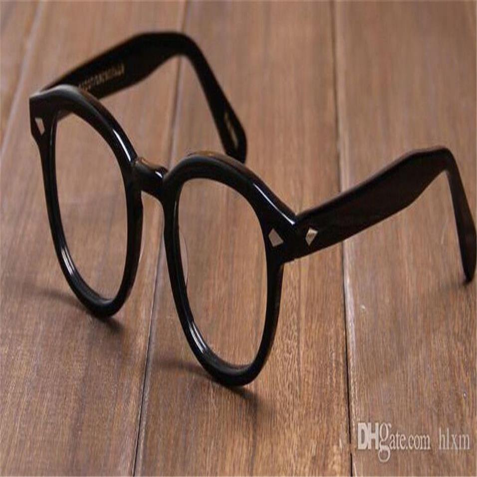 lunettes de soleil Johnny Depp Woody Allen oculos de qualité supérieure Marca Rodada oculos moldura Lemtosh Preto frete gratis ou tamanho 2039