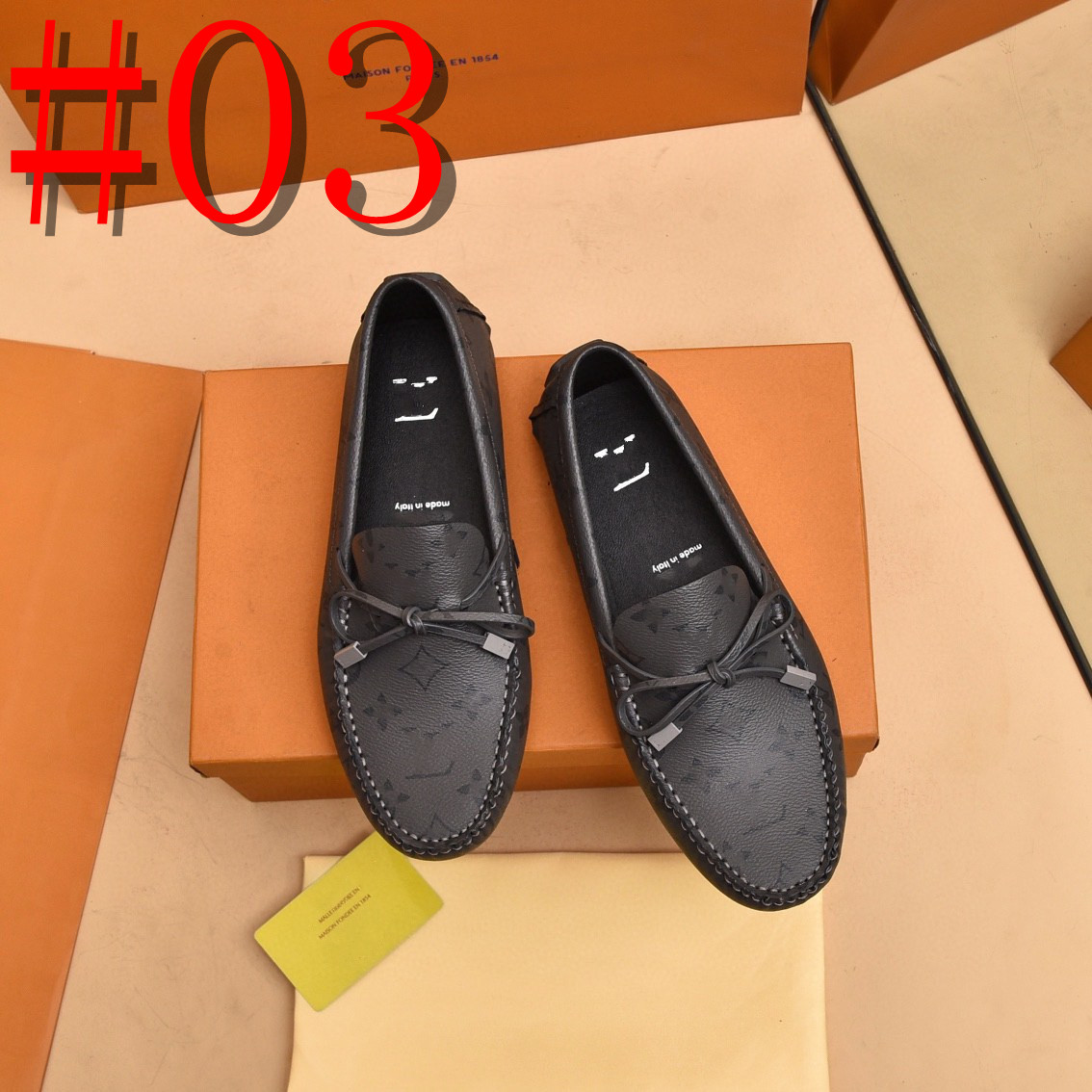 38MODEL 2024 Nouveaux mocassins de mode sociale hommes chaussures formelles affaires marron chaussures de conduite à enfiler à la main chaussures de luxe de créateur pour hommes taille 38-46