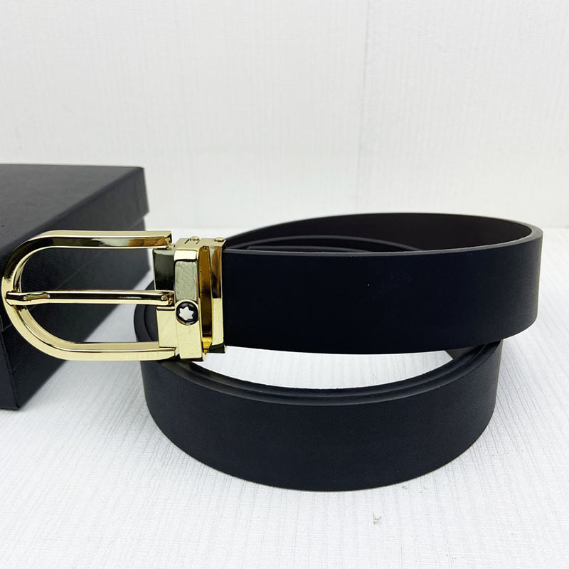 Cinturones de diseñador para hombres Cinturones de correas de metal con hebilla lisa para hombres Correa de cuero negro de alta calidad Cinturón informal para estudiantes de negocios deportivos para pantalones Jeans 3.4 CM