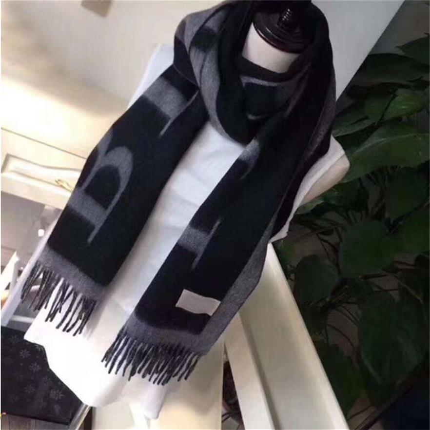 Fashion Warm BB -halsdukar för kvinnors långa kashmhere vinter mink ull blandning mjuk varm bokstav halsduk wrap shawl pläd halsduk236e