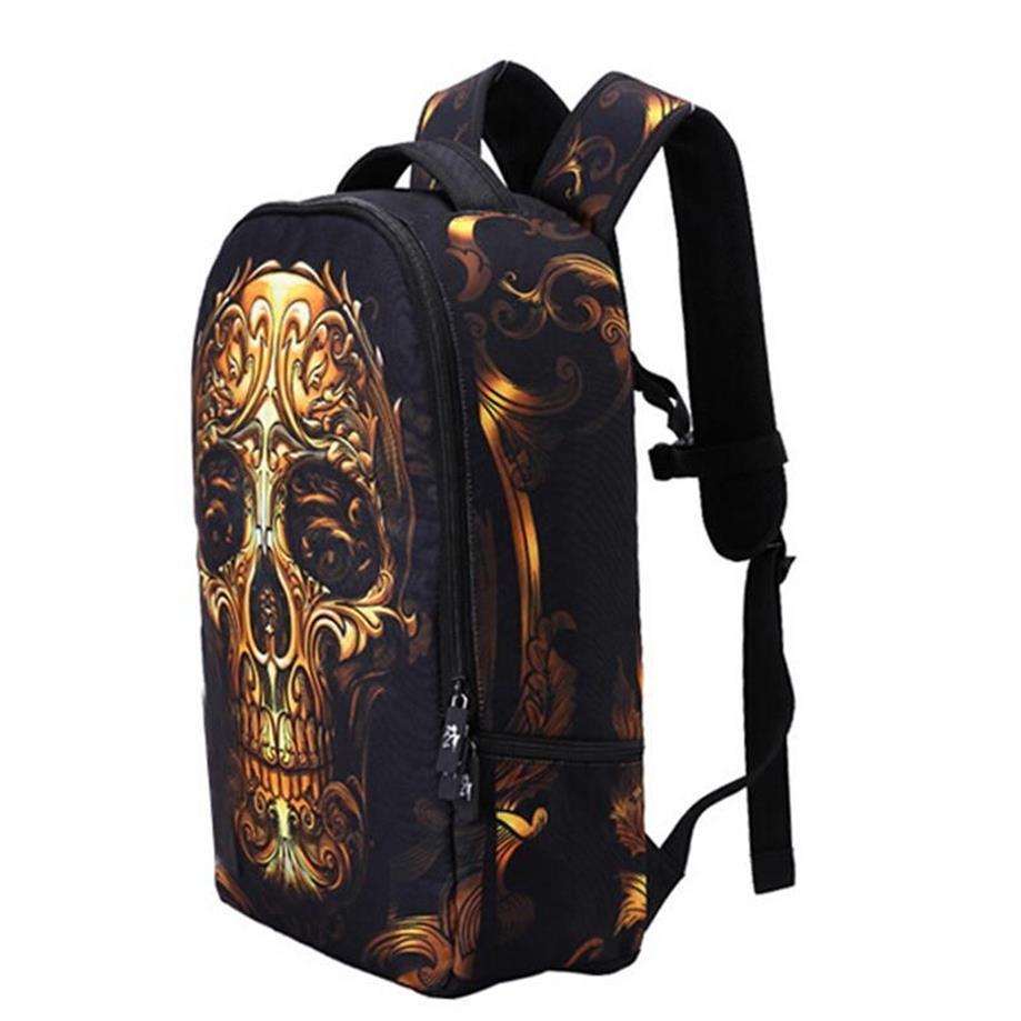 Backpack Fashion Skull Printing Designer Backpacks Students School Polyester Travel Bags 256H