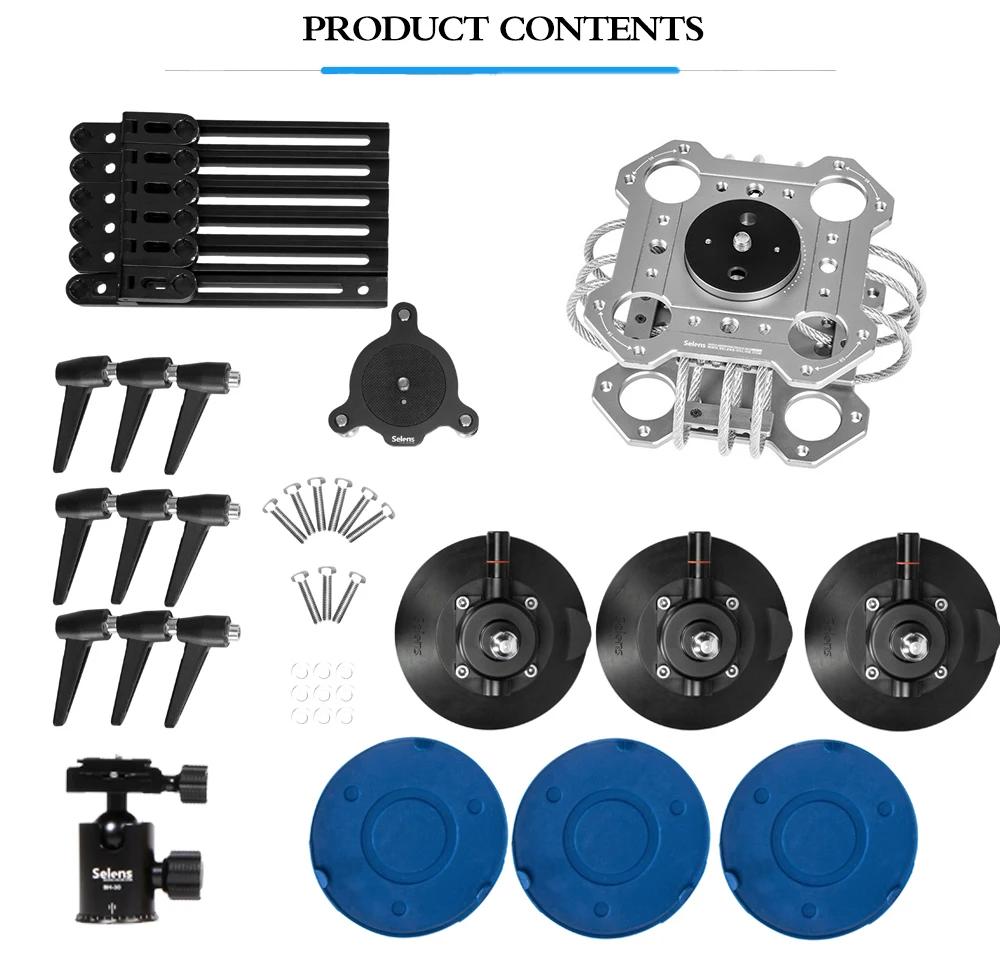 Uchwyty selens aluminium 50 cm 60 kg obciążenia samochodem ssanie kubka mocowanie uchwyt na kamera DSLR statyw do stabilizatora Gimbal Ronin Ronin M Mx S.