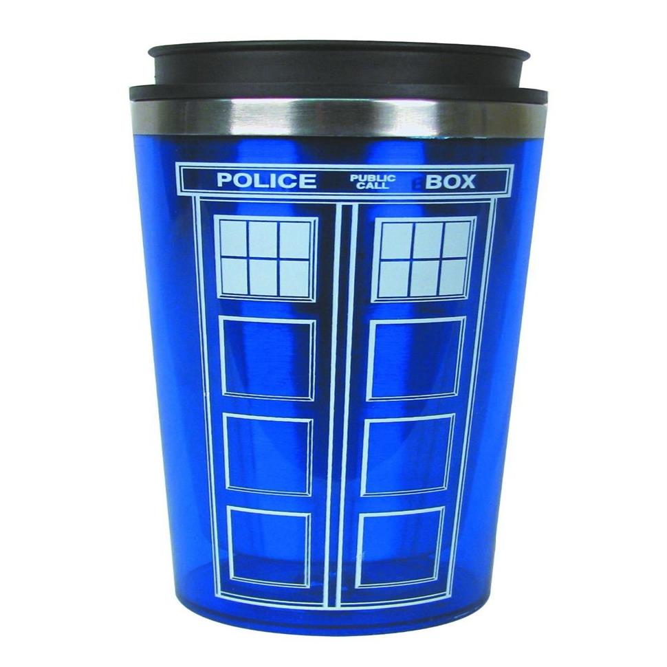 Doctor Dr Who Tardis kaffekopp rostfritt stål interiör termos mugg termomug termocup 450 ml kvalitet 201109338x