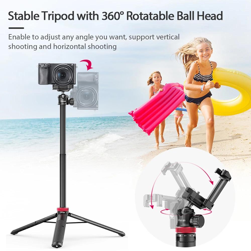 ThoShors Ulanzi Mt44 estendi Tripode Stand da 42 pode da 42 pode con supporto supporto telefono Trippiedi fotocamera DSLR