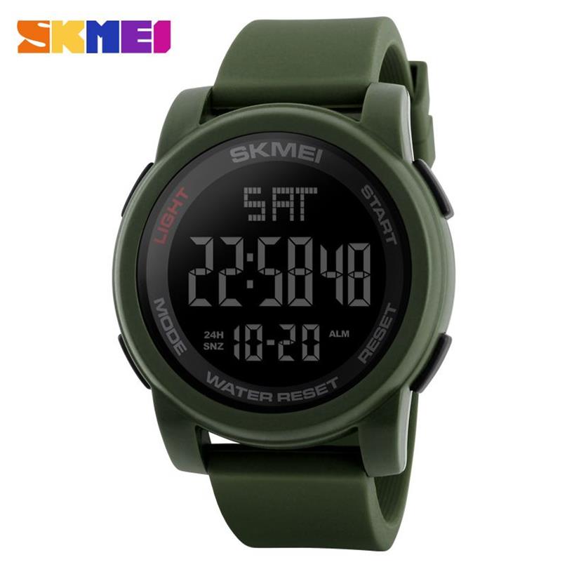 Skmei Business Simple Watch Men Pu Strap Multifunction LED Watches 5BAR Digital Watch Watch Reloj Hombre Shippin283P