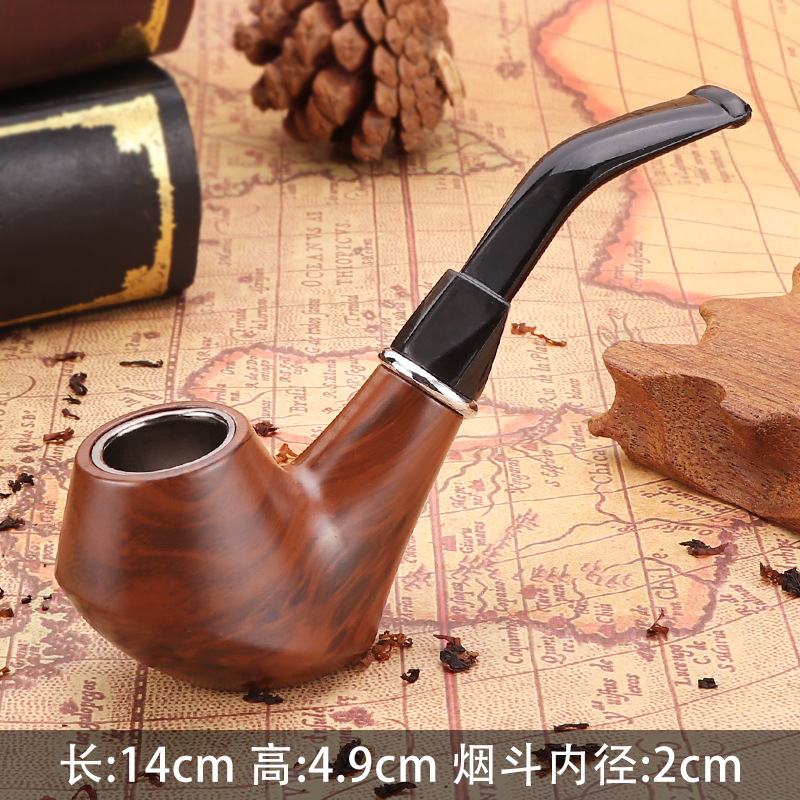 Smoking pipes Resin pipe with engraved patterns, curved old dry pipe, detachable tobacco specific pipe and smoking set