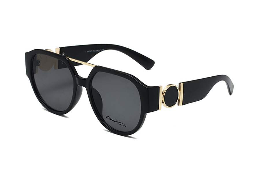 Okulary przeciwsłoneczne dla mężczyzn i kobiet w stylu letni 4317 anty-ultrafiolet retro płyta owalna pełna ramka luksusowa marka moda okulary okulary UV Losowe pudełko