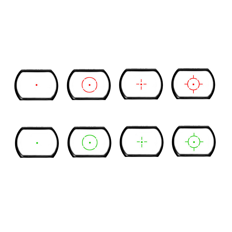 전술 1x22x33 빨간색 점 범위 다기구 4 유형 레티클 리플렉스 시력 사냥 소총 피카 티니 레일