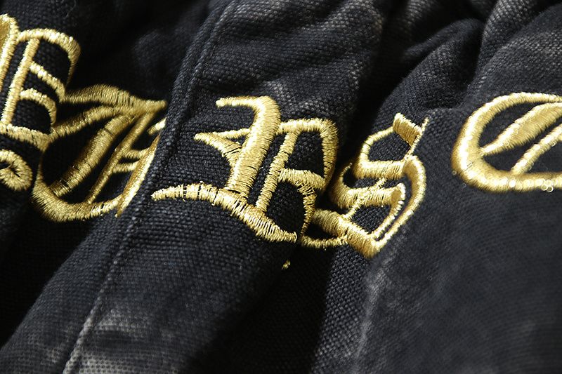 ASK Novo pano militar usado fio de ouro indústria pesada shorts bordados soltos casuais estrela de cinco pontas impressas capris masculinos e femininos