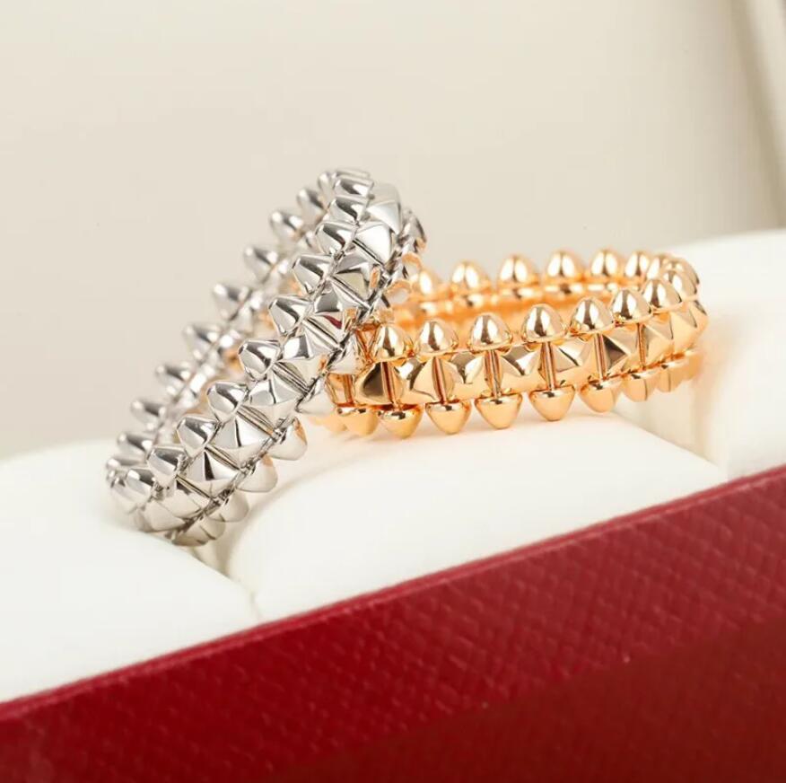 Европейский хит продаж, ювелирные изделия из стерлингового серебра 925 пробы, поворотное кольцо с заклепками, женское модное индивидуальное роскошное брендовое кольцо для пары, подарок 677
