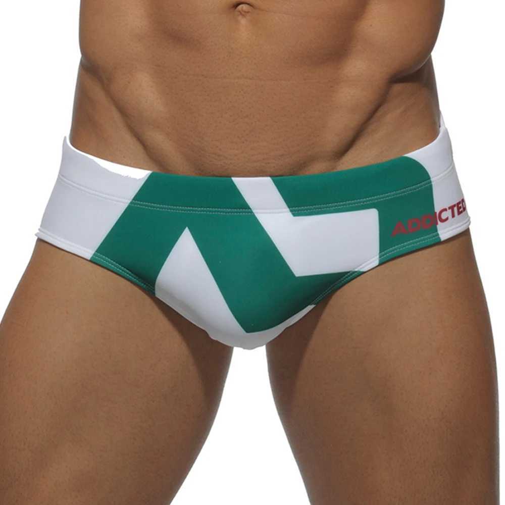 Cuecas Nova Chegada Troncos de Natação Dos Homens Sexy Moda Marca Designer Anti-reflexo Impressão Profissional Swimwear Briefs Boxer MaleL231218