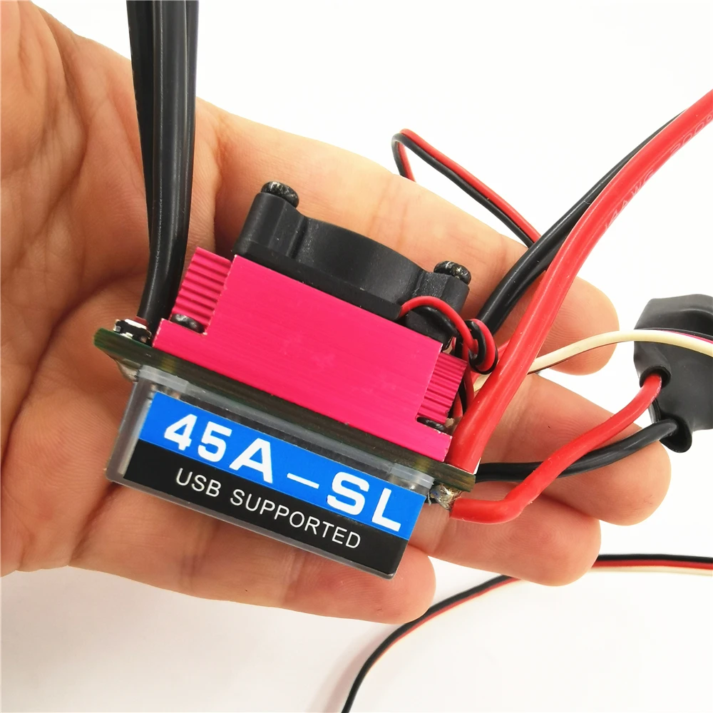 2s-3s Brushless Sensorless Waterproof 45A Esc / USB Supported For Racing Rc Car / Rc Model Accessories