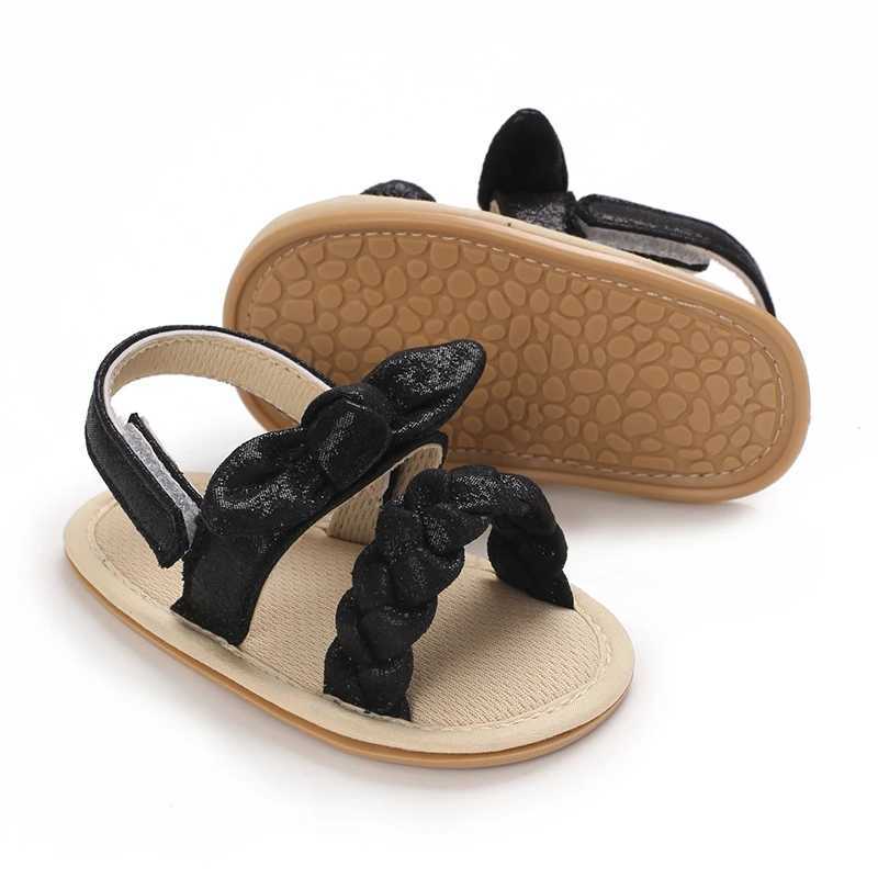 Sandales 1-18 mois bébé fille sandales d'été mignon arc antidérapant semelle bébé premier sandales Walker 4 couleurs240429