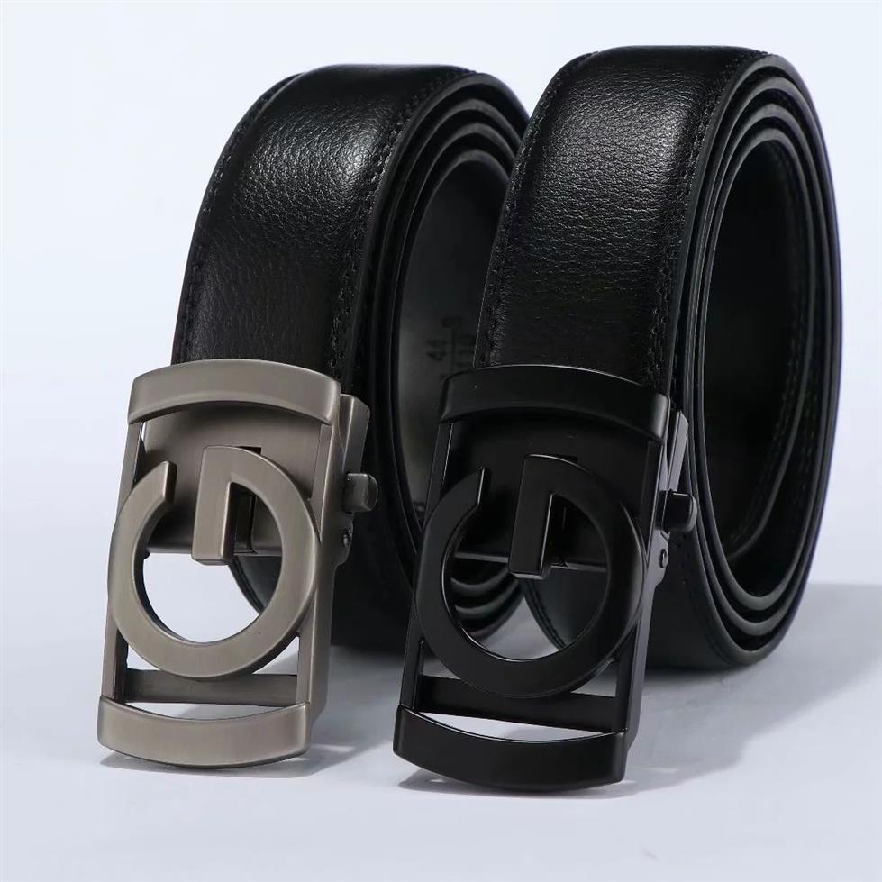 Fashion Casual Belts For Men Automatic Buckle Belt Male Chastity Belts Topp Fashion Mens Läderbälte Hela 2381