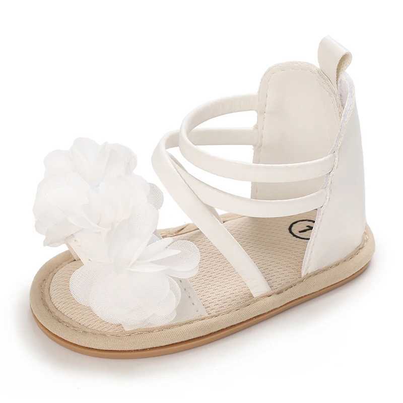 Sandały Summer Baby damskie buty modowe przedszkola płaskie buty miękkie gumowe podeszwa anty slip koronkowe łóżko dla niemowląt pierwszy spacer 0-18ml2429