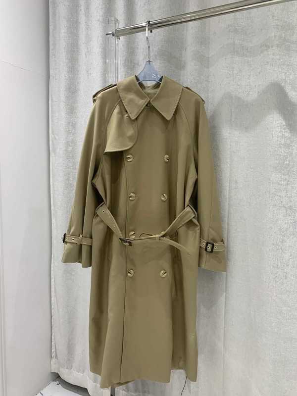 Mulheres Trench Coats Designer C início do outono nova moda único breasted temperamento decorativo preguiçoso estilo fino e longo jaqueta corta-vento 9PD4