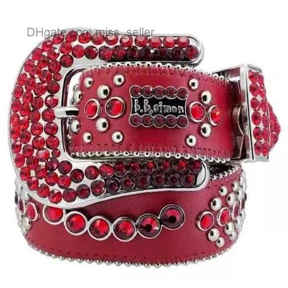 2022 Ceintures de mode pour femmes Designer Hommes Ceinture en strass Bb Simon avec strass bling comme cadeau miss 266v