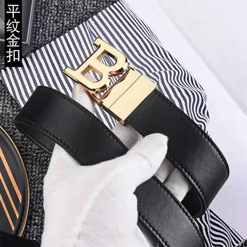 High-Quality Letter B Smooth Buckle Business Casual Belt Men Genuine Leather Belt 3 3CM Designer Brand Jeans Youth Belts Whole269D