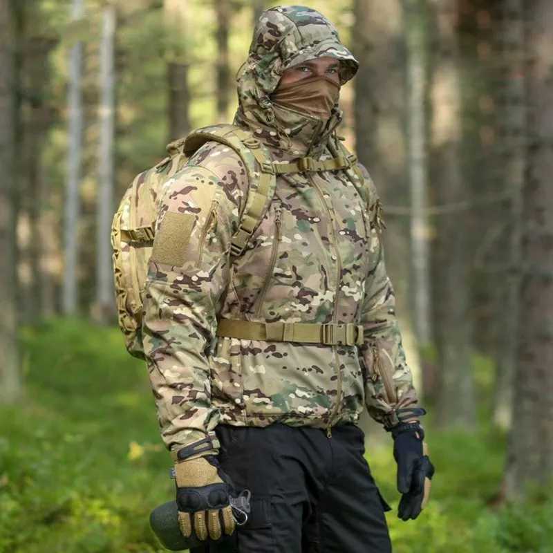 Giacche tattiche invernali in pile militare Multicam Uomo SoftShell tattico impermeabile da campeggio Caze Giacca da campo Esercito Cappotto da combattimento Abbigliamento da cacciaL231218