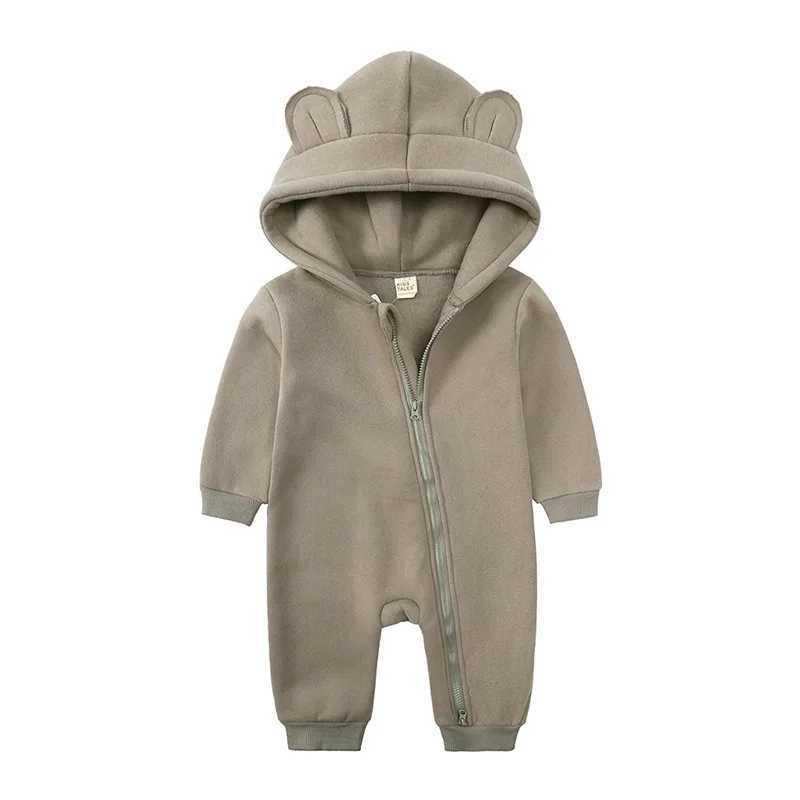 Barboteuses Bébé Vêtements D'hiver Nouveau-Né Ours Combinaison Pour Les Filles De 0 À 6 12 18 24 Mois Trucs Enfants Salopette Coton Garçons Tenue BodysL231114