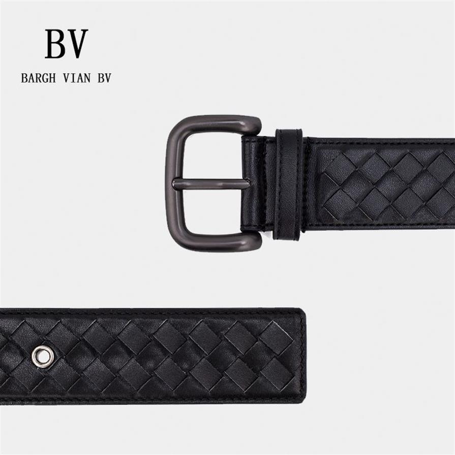 Bargh Vian Leather Belt Men S Salf à la main pour la peinture tissée Boucle Boucle Boucle Bustle Busine.