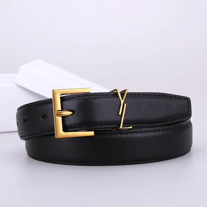 Belts Disigner Belt för kvinnor äkta läder 2,5 cm 3,0 cm bredd högkvalitativ män designer bälten y spänne kvinnor i midjeband