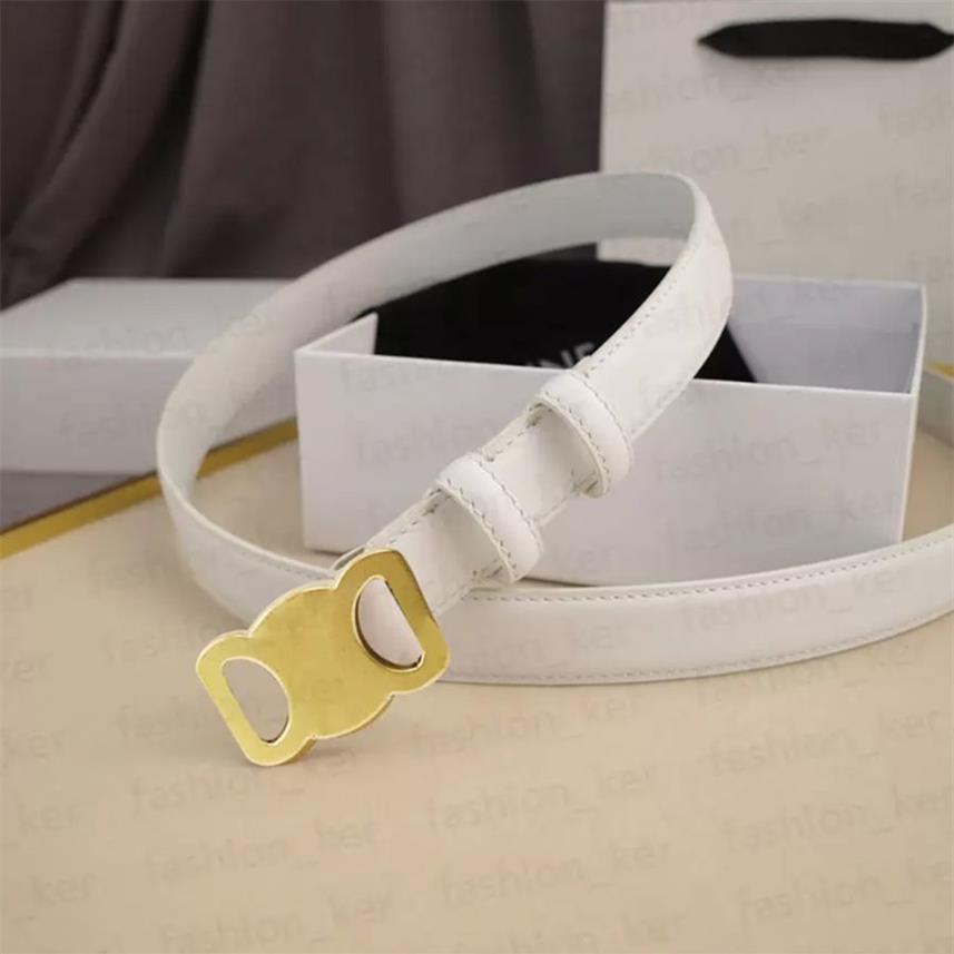 Fashion Smooth Buckle Retro Design Thin Waist Belts Men Womens Width 2 5CM Genuine Cowhide Optional264G