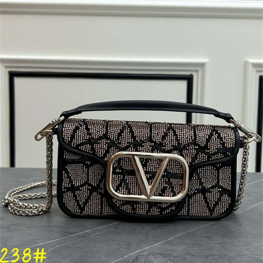 Bolsa de couro Lady Letter Bacs Valenn Cadeir Cross Diamond Top Top Top Chapé de Cazeiro Shiny Quality With Womens Fashion One ombro 2Lew 7qxr