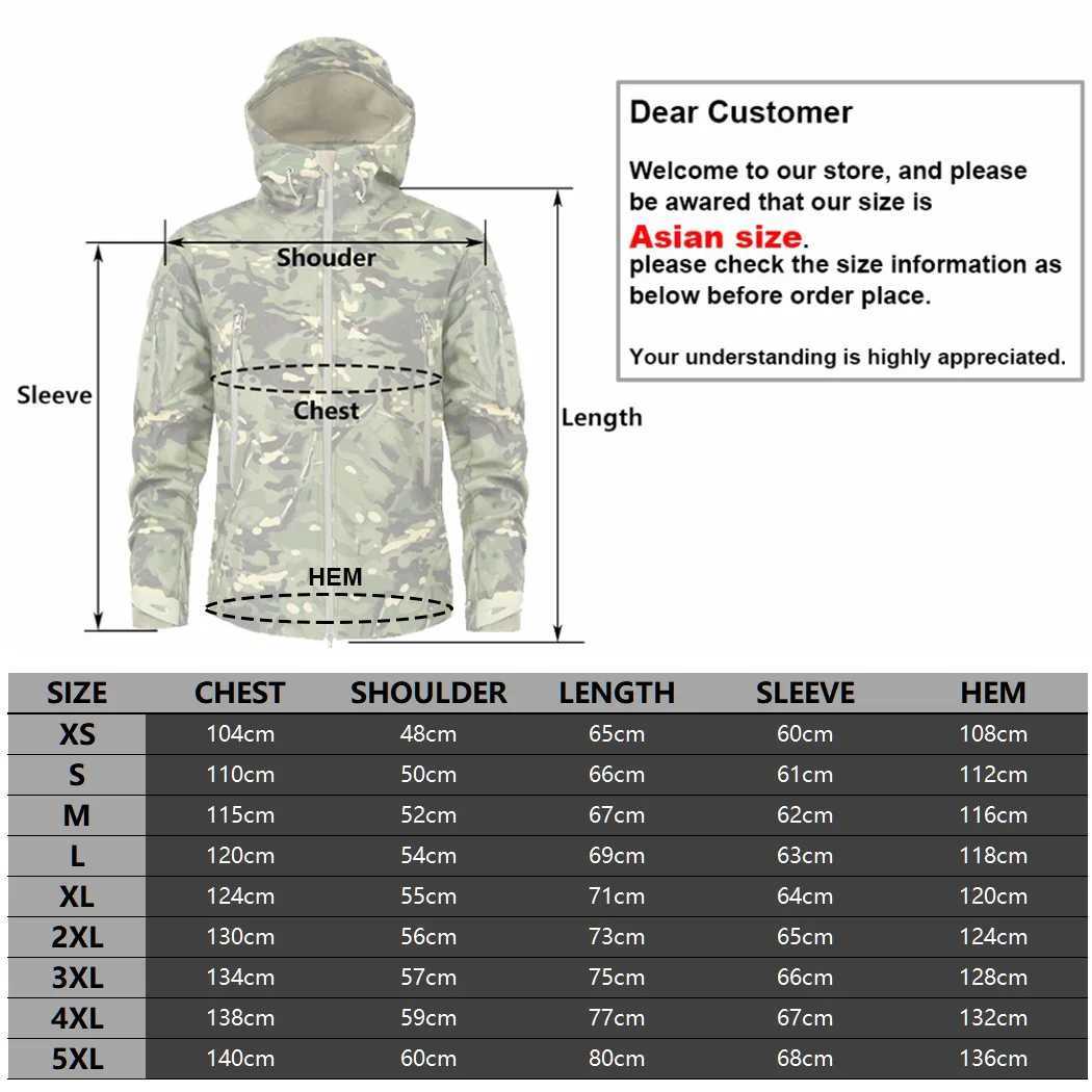 Giacche tattiche Mege Abbigliamento di marca Giacca militare da uomo US Army Tattico Sharkskin Softshell Autunno Inverno Capispalla Giacca e cappotto mimeticoL231218