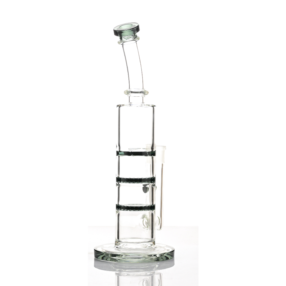 12 inch thick glass bong hookah turbo double honeycomb perc glass water pipe