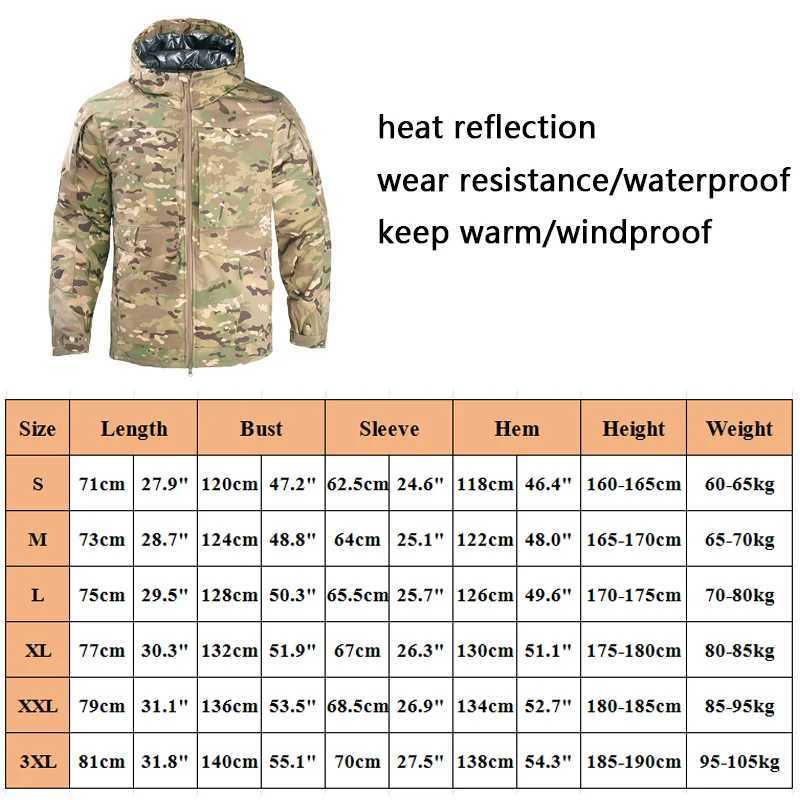 Tactische jassen Winterwarmte Reflecterende jassen Windjack Tactische jassen voor heren Militaire jassen met capuchon Heren Wandeljack Combat Parka WarmL231218