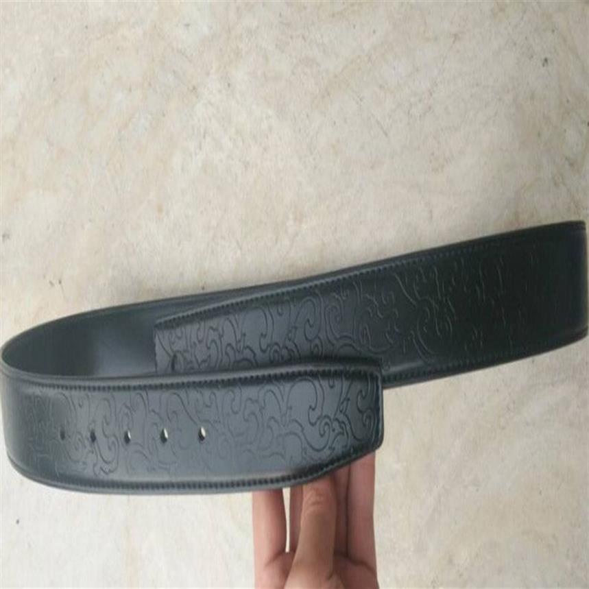 Ceinture en cuir hommes ceintures de créateur hommes de haute qualité décontracté en cuir véritable ceinture 105-125 cm noir ceinture 208S