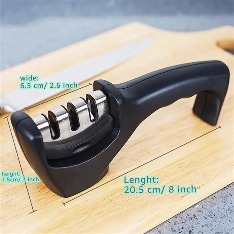 Household quick sharpener multi-function sharpening tool handheld three-stage kitchen knife sharpening artifact whetstone wholesale