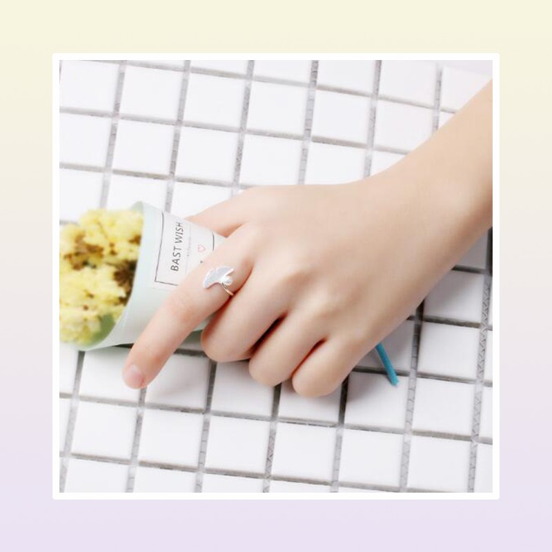 Antike Silber Ginkgo Blatt Pflanze Öffnung Finger Ring für Frauen Lady Elegante Eheringe Imitation Perle Schöne Geschenk22170244463771