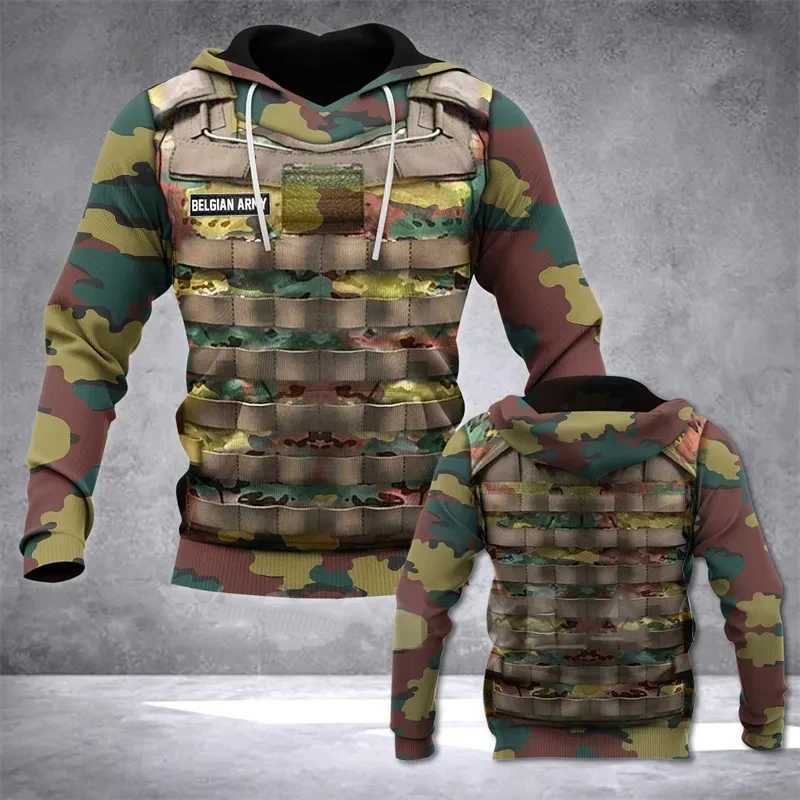 Vestes tactiques hommes à capuche 3d armée Camouflage imprimé pull hiver automne hiver soldat uniforme surdimensionné sweat à capuche unisexe SportswearL231218