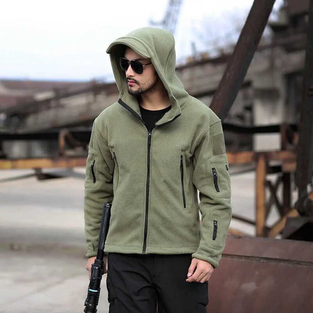 Vestes tactiques 2023 nouvelle mode tactique Recon polaire veste pleine fermeture éclair armée sweat à capuche pour homme Combat chaud décontracté à capuche vêtements d'extérieur manteau L2031218