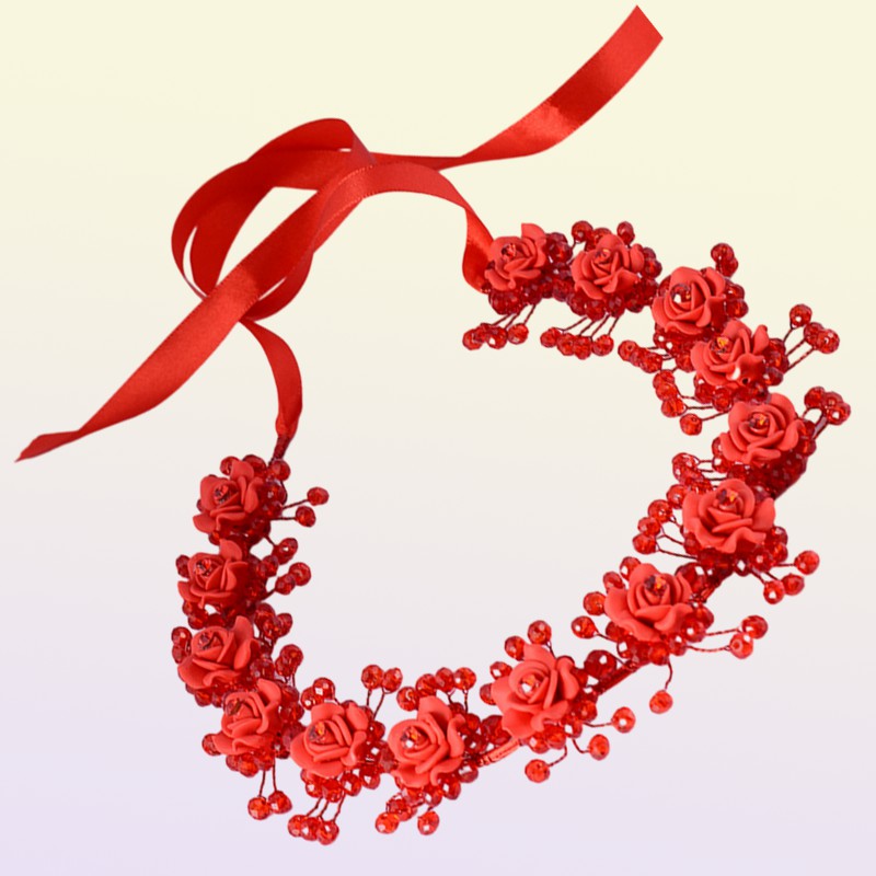 Gelin Düğün Saç Aksesuarları Süsler Çiçek Kız Baş Bandı Taç Kızlar Doğum Günü Kristal Tiara Çiçek Takı Başlığı Y206699656