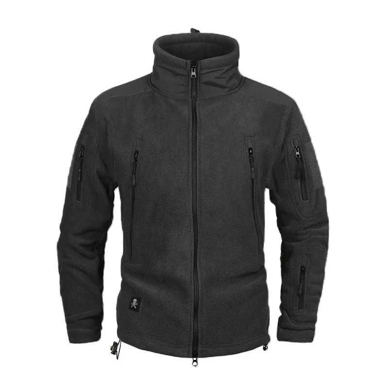 Taktiska jackor Män vinterkläder förtjockar varm militär armé fleece jacka lapptäcke multi fickor Polartec Men's Tactical Jacket och coatsl231218