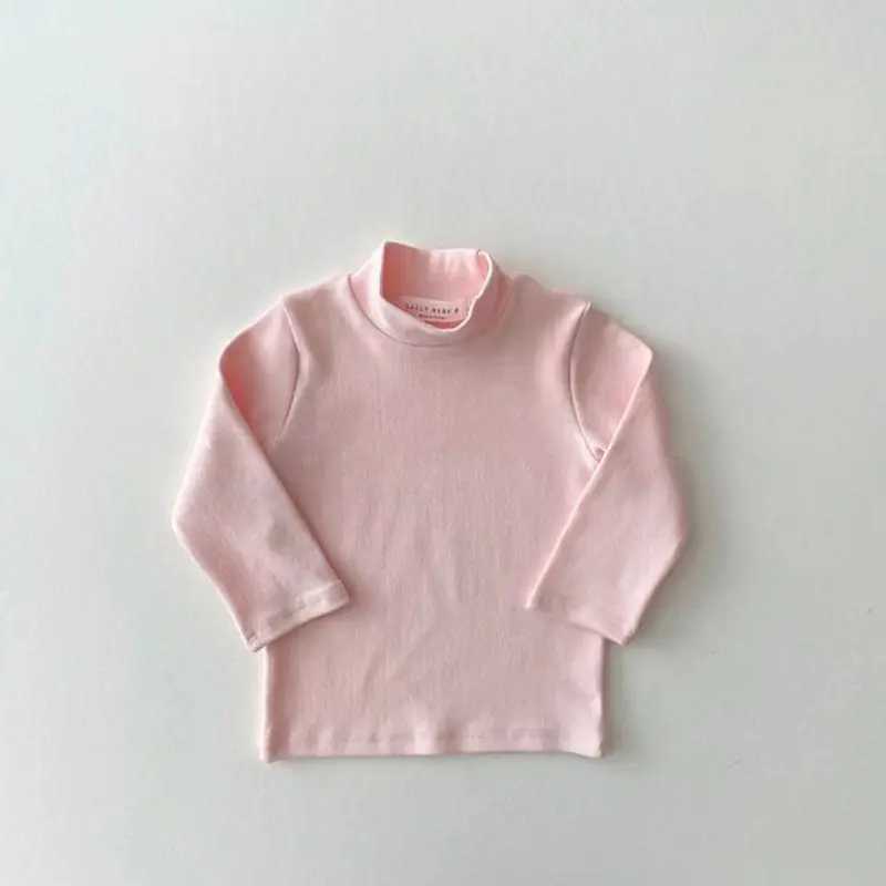 Pullover T-shirt da bambina bambina T-shirt che tocca il fondo Camicie a maniche lunghe in cotone bambini TopL231114