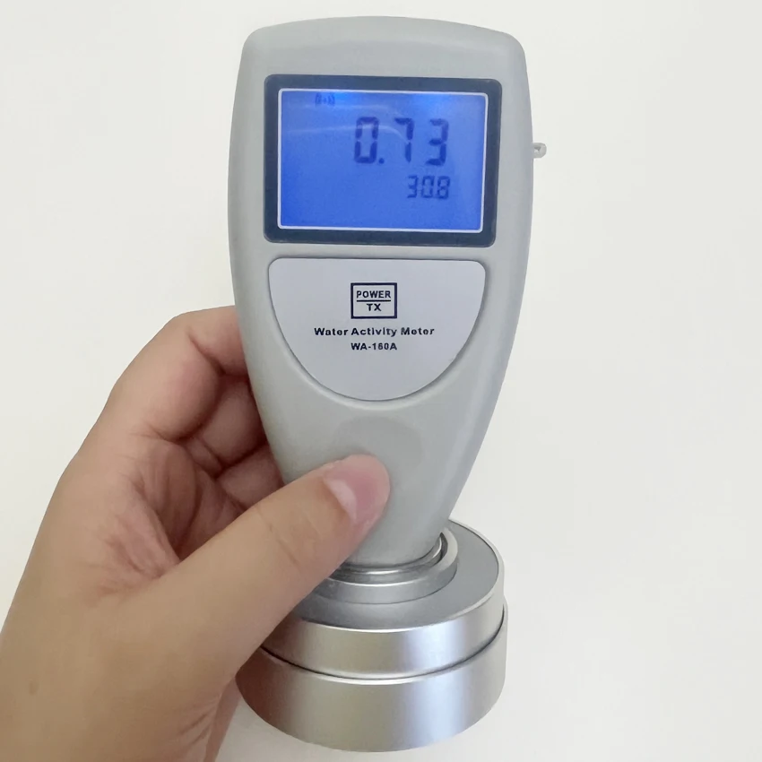 Le compteur d'activité de l'eau portable WA-160A mesure le maïs/gâteau légume/pain/sauce/condiment alimentaire testeur numérique d'activité de l'eau analyseur outils d'eau WA mètre