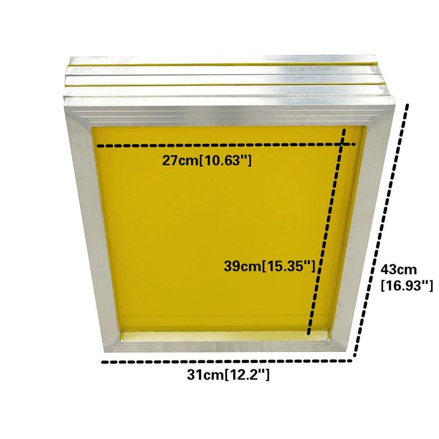 印刷回路基板用の白い120tシルクプリントポリエステル黄色のメッシュで伸びたアルミニウム43 31cmスクリーン印刷フレームT2005282J