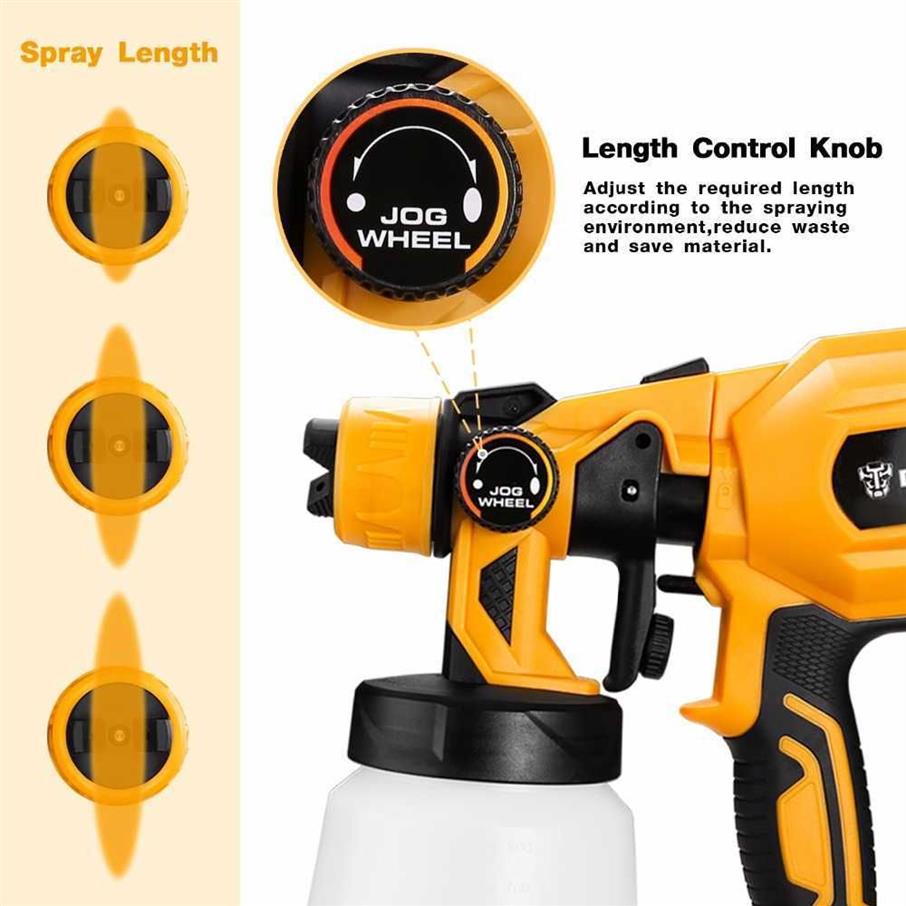 Cordless Spray Gun 800ml HVLP Household Paint Sprayer 3 Nozzle Sizes 20V DC Li-ion Battery High Power DKSG20K2 210719334b